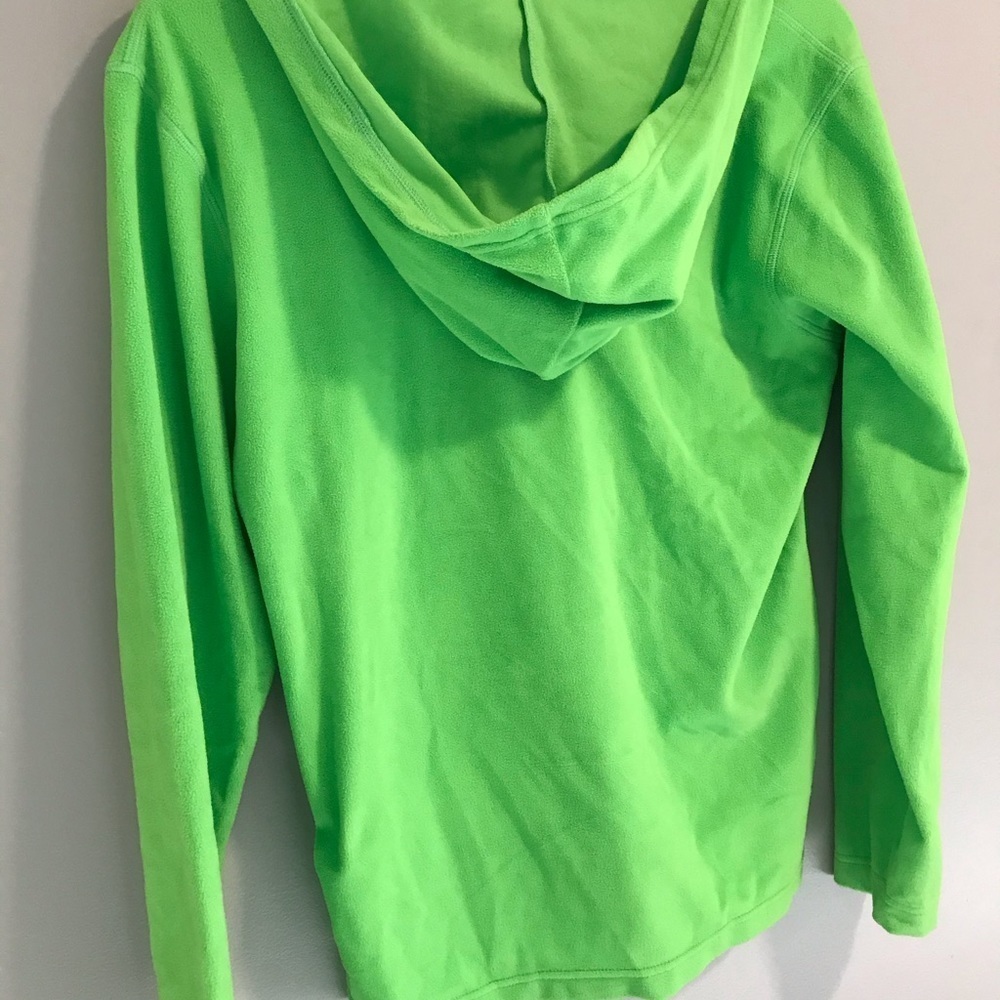 GUC Columbia Lime Green Fleece Hoodie Size Small - Picture 9 of 10